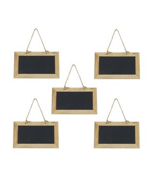 Sign blackboard mdf with hanger 20x12x0.8cm 5pc - Natural