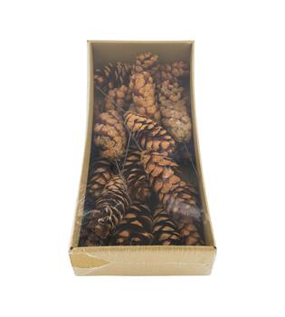 Cône de pin strobus nature sur fil 38x18x8cm naturel 20pc