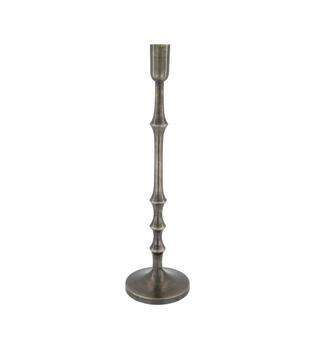Dinnercandle holder aluminium 11.5x11.5x40cm - Silver