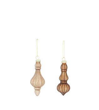 Cintre stalactite verre 4x11cm 2 colorier