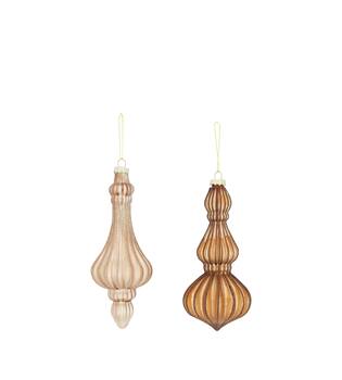 Hanger ijspegel glas 6.5x18cm 2 kleuren
