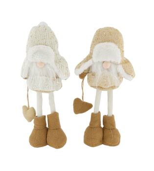Figurine gnome fabric 14x7x32cm C2 - Cream