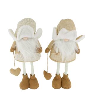 Figurine gnome fabric 22x10x50cm C2 - Cream