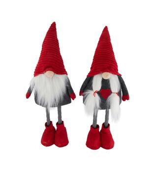 Figurine gnome fabric 23x15x60cm A2 - Grey
