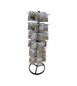 Display rack with decorative tile ceramic 40.5x40.5x125.5cm 288pc A15 - Multi