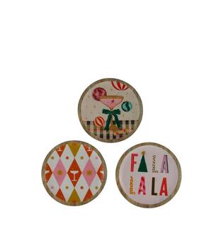 Plate polyresin 19.5x19.5x1.3cm A3 - Multi