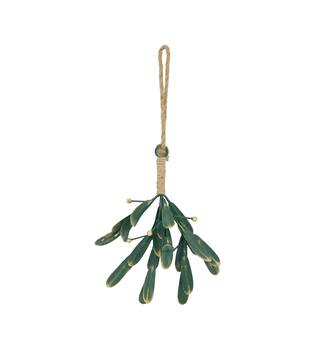Cintre gui métal 20x20x28cm vert or