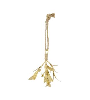 Hanger mistletoe metal 13x13x18cm - Gold