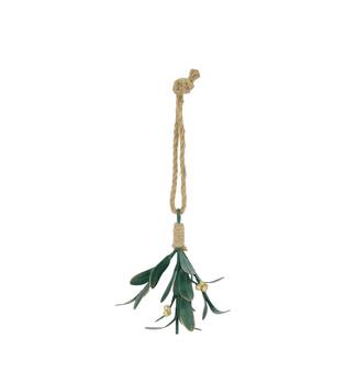 Hanger mistletoe metal 13x13x18cm - Green