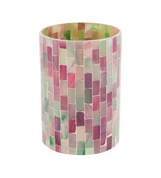 Tealight holder round glass 10.5x10.5x15cm