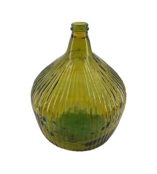 Bottle recycled glass 33x33x41cm - Orange