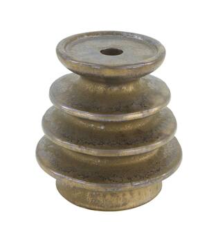 Dinnercandle holder ceramic 15x15x15cm - Copper