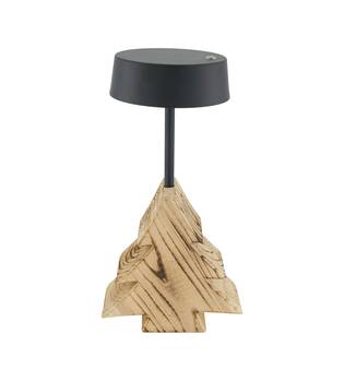  Table lamp tree rechargeable incl. cable metal on feet 17x13x32cm - Natural