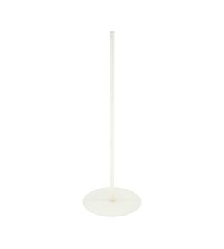 Flower base metal 14x14x38cm - White
