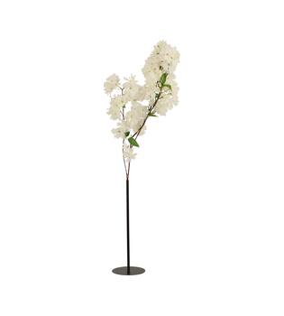 Flower base metal 14x14x38cm - Black