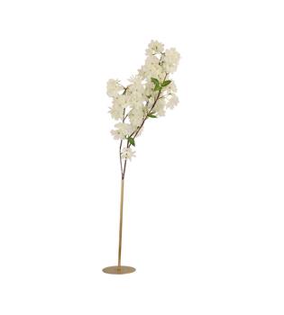 Flower base metal 14x14x38cm - Gold