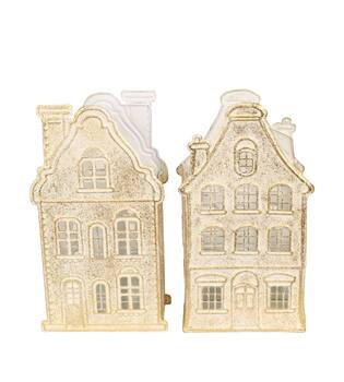 Tealight holder house metal 21x10.5x38cm A/2