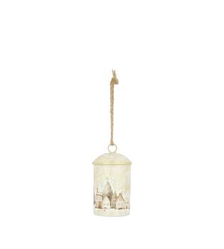 Bell houses metal with hanger 11x11x19.5cm