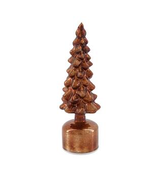 Statue tree rotatable with led glass 9x9x28cm