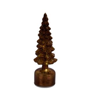 Statue tree rotatable with led glass 9x9x28cm