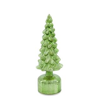 Statue tree rotatable with led glass 9x9x28cm
