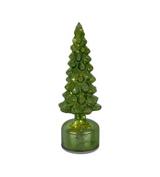 Statue tree rotatable with led glass 9x9x28cm