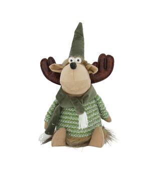 Figurine reindeer fabric 16x16x32cm - Multi