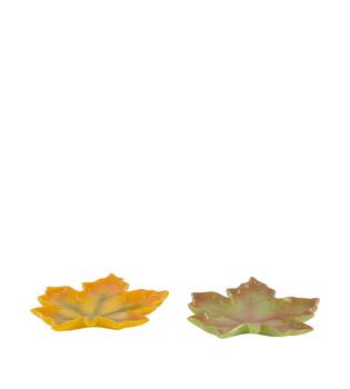 Tray leaf ceramic 18x18x2.5cm C2 - Green