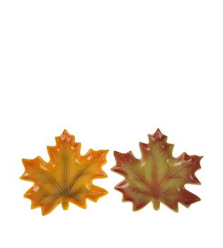 Tray leaf ceramic 21x21x2.8cm C2 - Green