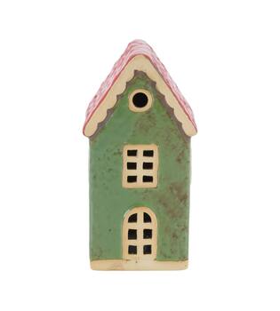 House with led ceramic 7.6x6.7x15cm