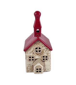 House with led ceramic 7.6x7.4x17cm