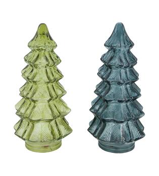 Statue tree with led glass 12x12x27cm C2 - Black