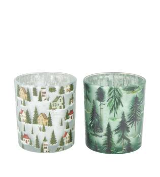 Tealight holder glass 7x7x8cm A2 - Multi