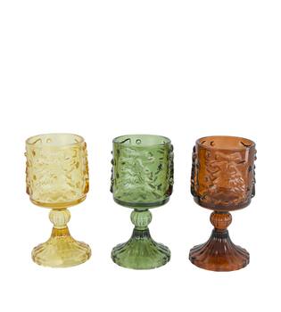 Tealight holder tree glass 8.5x8.5x16cm C/3