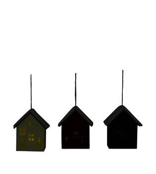 Hanger house felt with lights 8.5x6.5x10cm C3 - Multi