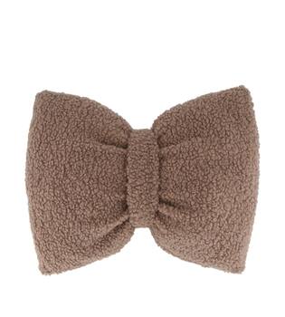 Cushion bow polyester 40x35x8cm - Brown