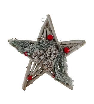Star mulberry wood with lights 38x38x12cm