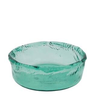Bowl round recycled glass 23x23x8cm - Transparent