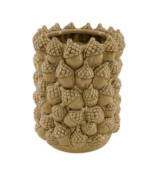 Vase pinecone ceramic 22x22x28cm - Brown