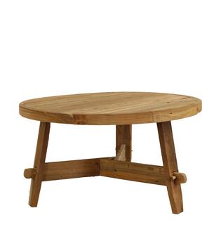 Side table round teak wood 78x78x43cm