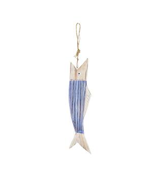 Hanger fish albizia wood 9x2.5x38cm