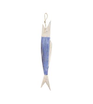 Hanger fish albizia wood 13x2.5x78cm