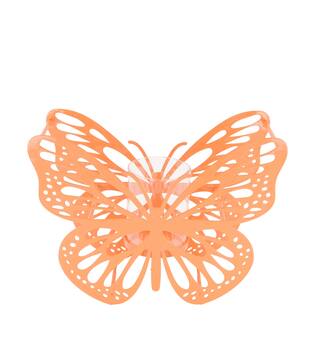 Tealight holder butterfly metal with glass 28x11.5x21cm