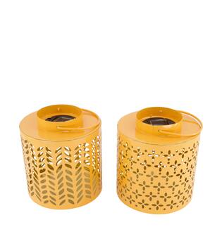 Lantern round solar metal 16x16x18cm A/2