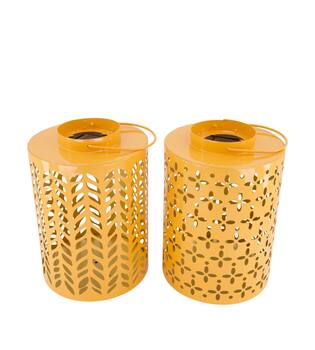 Lantern round solar metal 19x19x28cm A/2