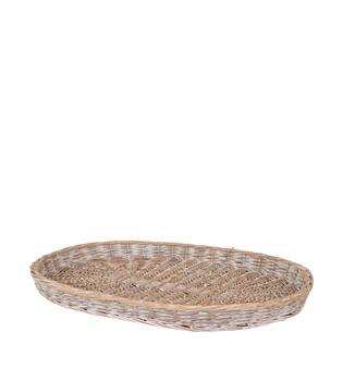 Tray oval willow wood 78x58x6cm