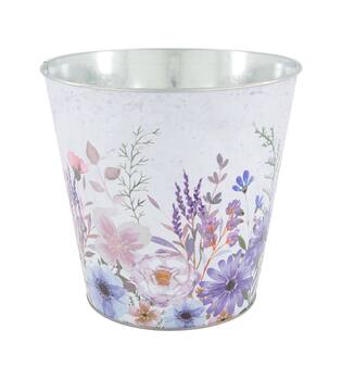 Bucket round metal 24x24x22cm