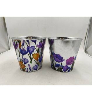 Bucket round metal 24x24x22cm C/2