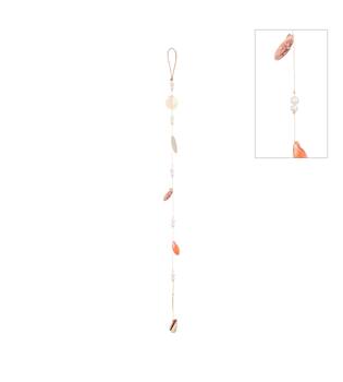 Garland shells with pearl beads nature 8x4x100cm