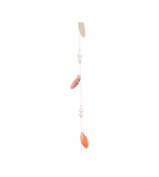 Garland shells with pearl beads nature 8x4x100cm